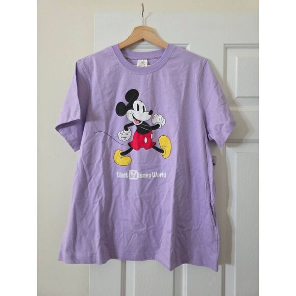 Disneyworld Mickey Mouse Shirt Womens Size L Purple NWT - Picture 1 of 5